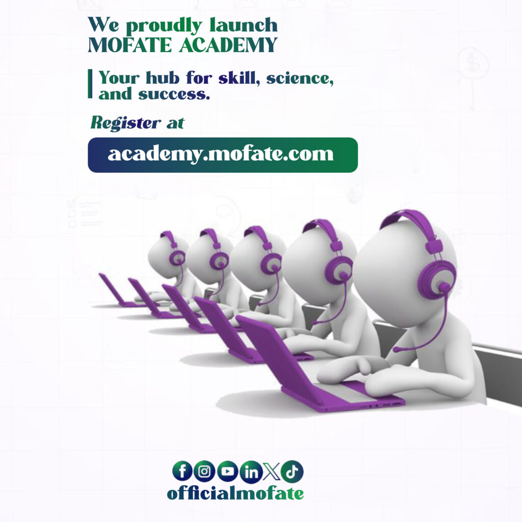 INVITATION TO OFFICIAL LAUNCH OF MOFATE ACADEMY. 5 4